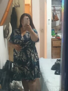 Plus Size Floral Print Wrapped V-Neck Women Dresses Short Ruffle Sleeves A-Line Bohemia Robe Casual Lady Vacation Clothing review