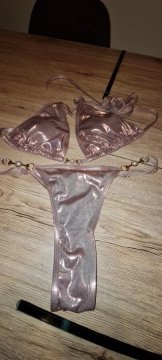 New PU Faux Leather Halter Mini Thong Bikini Female Swimsuit Women Swimwear Two-pieces Bikini set review