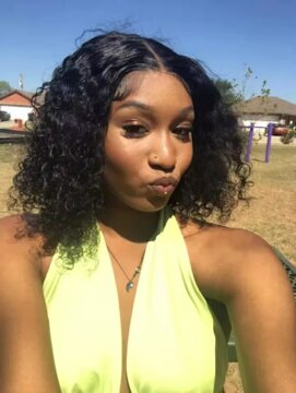 Curly Short Bob Wigs 13x4 Lace Frontal Human Hair Wigs 4x4 Closure Wigs Lace Closure HD Transparent Lace Front Wigs Curly review