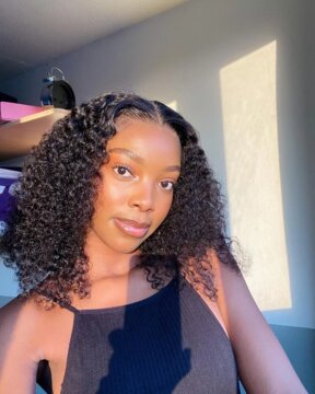 Curly Short Bob Wigs 13x4 Lace Frontal Human Hair Wigs 4x4 Closure Wigs Lace Closure HD Transparent Lace Front Wigs Curly review