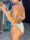 New With Skirt Ribbed Halter Bikini Female Swimsuit Women Swimwear Three-pieces Bikini set