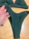 Sexy High Leg Cut Ribbed Bikini Women Swimwear Female Swimsuit Two-pieces Bikini set Padded Bather Bathing Suit