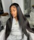 Bone Straight Human Hair Wig Transparent Hd Lace Front Wig Pre Plucked 250 Density Brazilian 13x4 Lace Frontal Wig