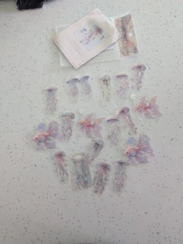 Holographic Jellyfish Sticker Pouch