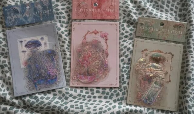 Holographic Jellyfish Sticker Pouch