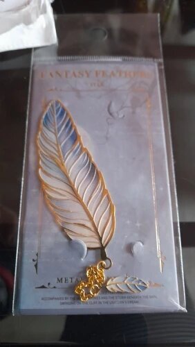 Fantasy Feather Metal Bookmark