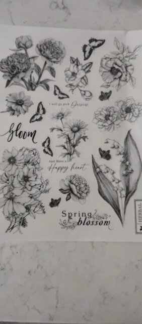 Autocollants à frotter à motifs floraux en fleurs – 2 feuilles