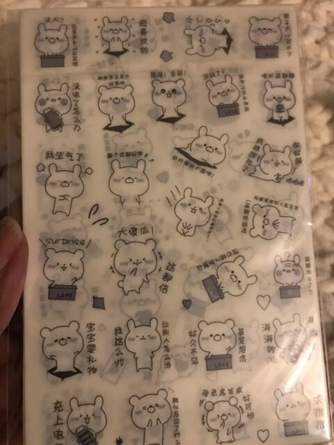 Korean Aesthetic Die-Cut Sticker Sheet