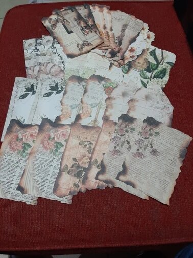 Vintage Burnt Edge Decorative Paper Set