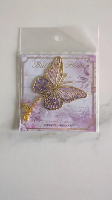 Enchanted Butterfly Metal Bookmark