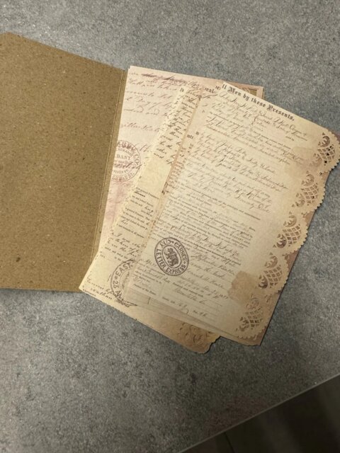 Vintage Botanical Textured Paper Set