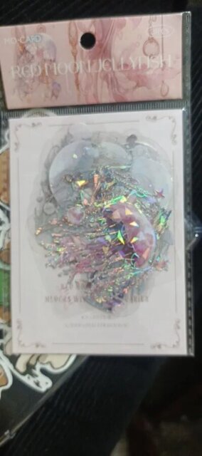 Holographic Jellyfish Sticker Pouch