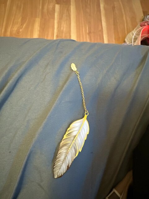 Fantasy Feather Metal Bookmark