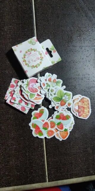 Strawberry-Themed Sticker Set