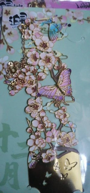Golden Bloom Metal Bookmark