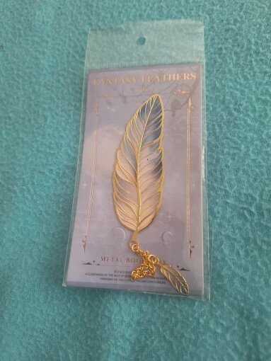 Fantasy Feather Metal Bookmark