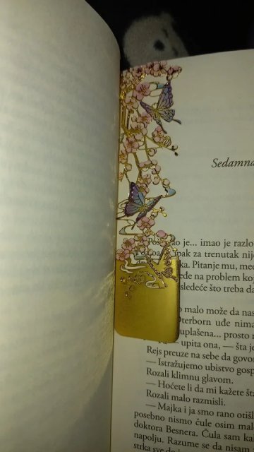 Golden Bloom Metal Bookmark
