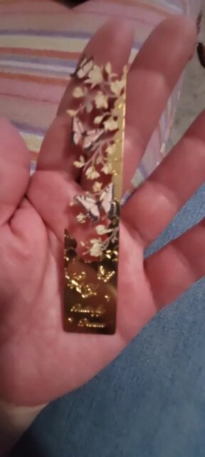 Butterfly Shadow Metal Bookmark