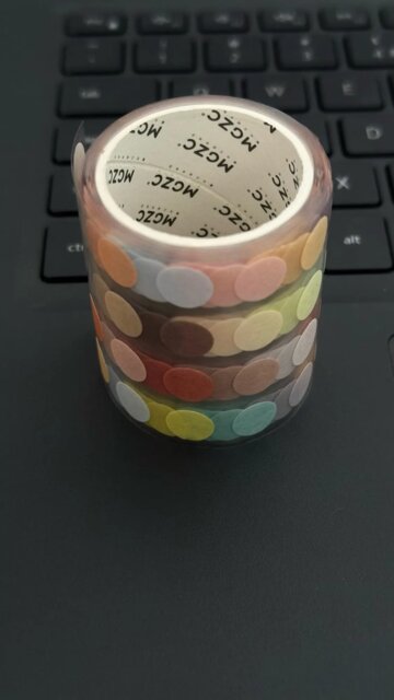 Pastel Dot Decorative Washi Tape Roll