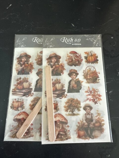 Vintage Nature Rub-On Transfer Stickers