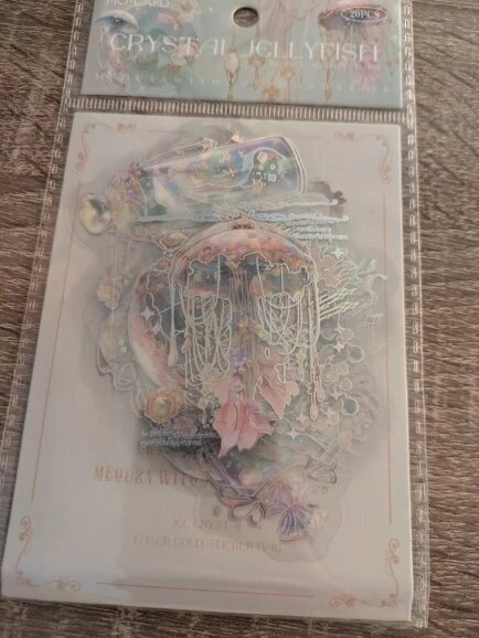 Holographic Jellyfish Sticker Pouch