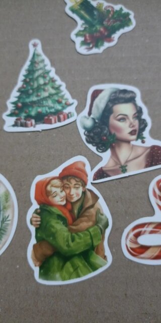 Christmas Retro Noel Die-Cut Sticker Pack