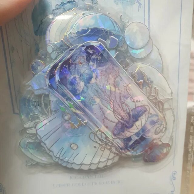 Holographic Jellyfish Sticker Pouch