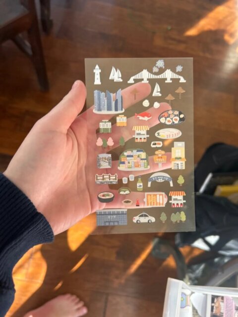 Korean Aesthetic Die-Cut Sticker Sheet