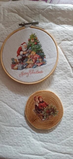 Vintage Christmas Rub-On Stickers