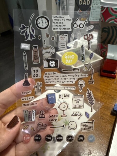 Korean Aesthetic Die-Cut Sticker Sheet