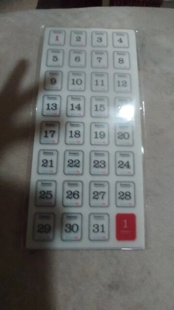 Vintage Calendar Date Stickers Set
