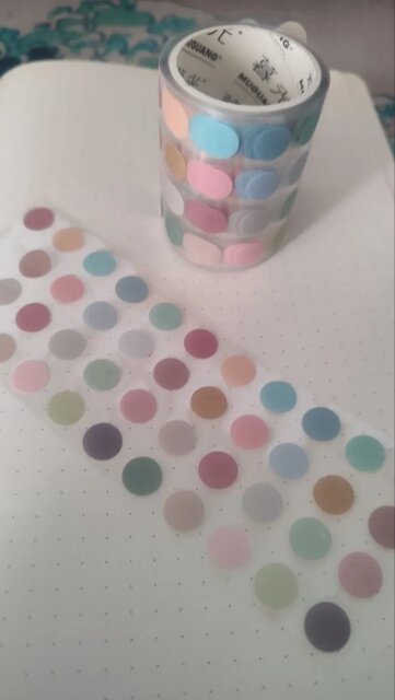Pastel Dot Decorative Washi Tape Roll
