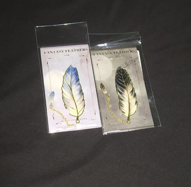 Fantasy Feather Metal Bookmark