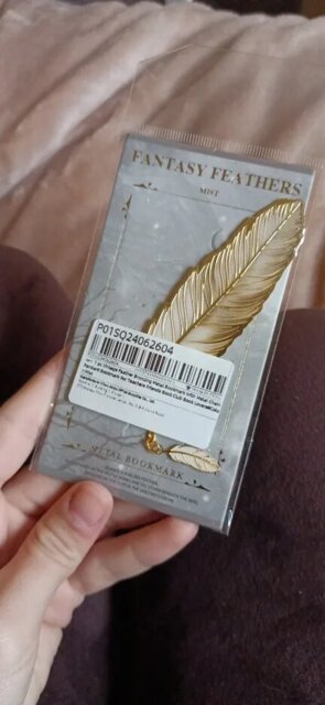 Fantasy Feather Metal Bookmark