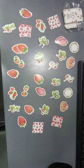 Strawberry-Themed Sticker Set