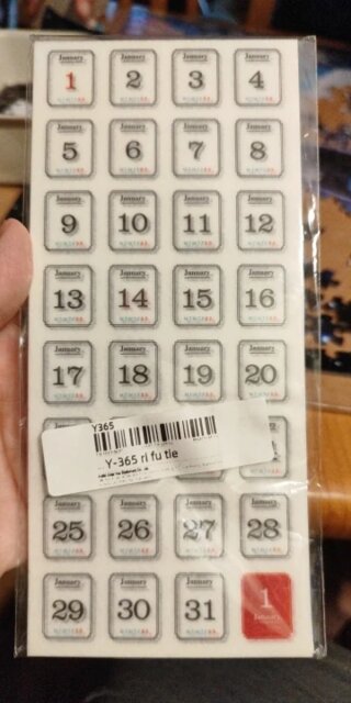 Vintage Calendar Date Stickers Set