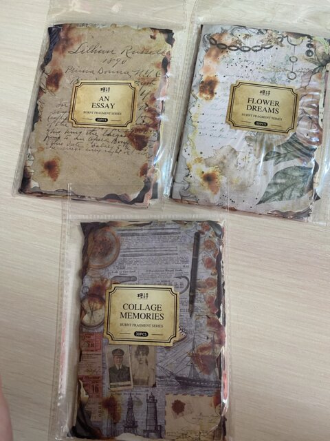 Vintage Burnt Edge Decorative Paper Set