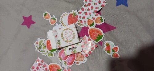 Strawberry-Themed Sticker Set