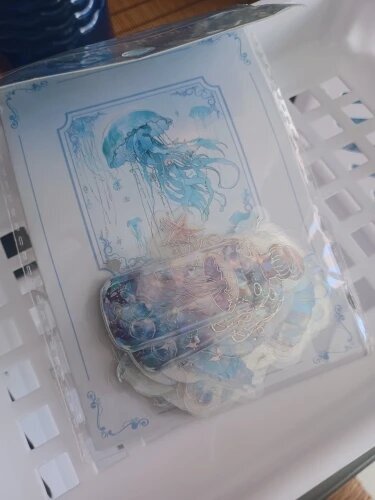 Holographic Jellyfish Sticker Pouch