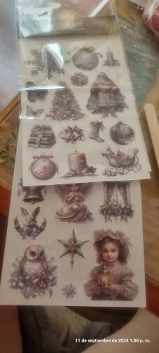Autocollants de Noël vintage bonhomme de neige à frotter Junk Journal Collage Champignons Autocollants de transfert Album de bricolage Scrapbooking Autocollants d'artisanat