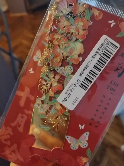 Golden Bloom Metal Bookmark