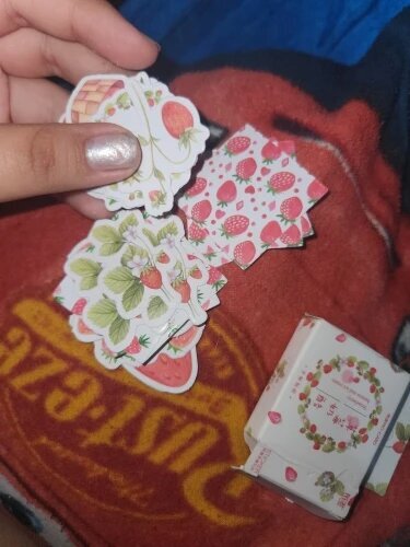 Strawberry-Themed Sticker Set