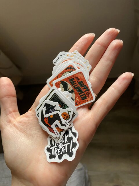 Spooky Halloween Sticker Set – 46pcs Box
