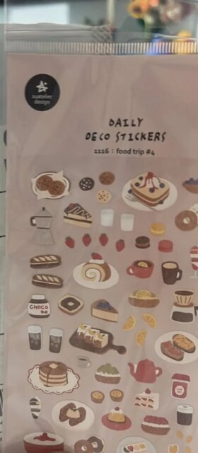 Korean Aesthetic Die-Cut Sticker Sheet