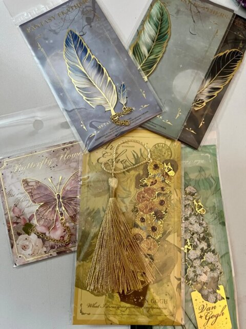 Fantasy Feather Metal Bookmark