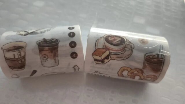 Afternoon Café Die-Cut Roll Stickers