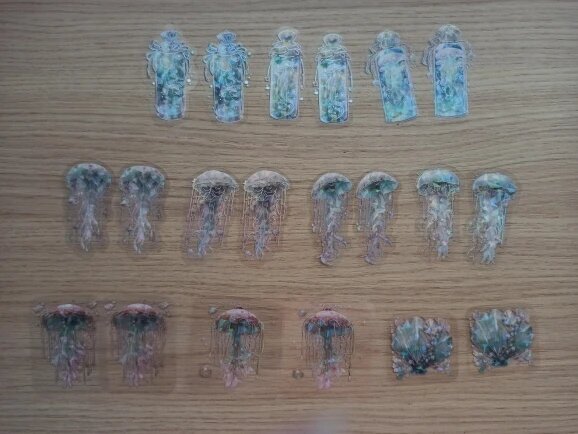 Holographic Jellyfish Sticker Pouch
