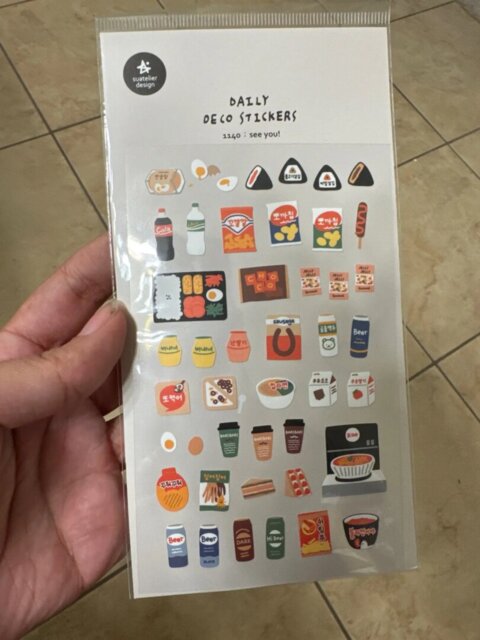 Korean Aesthetic Die-Cut Sticker Sheet