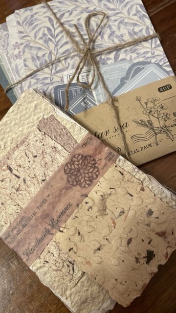 Vintage Botanical Textured Paper Set