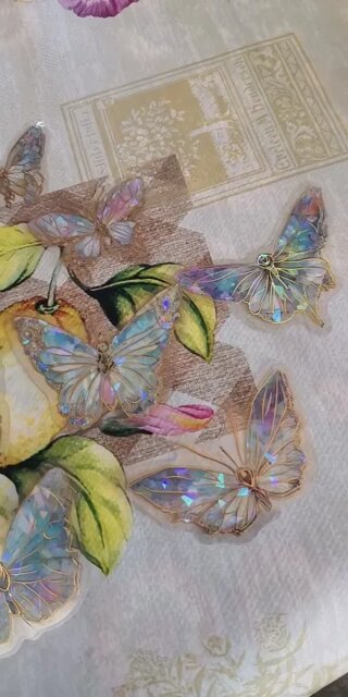 Holographic Butterfly Stickers